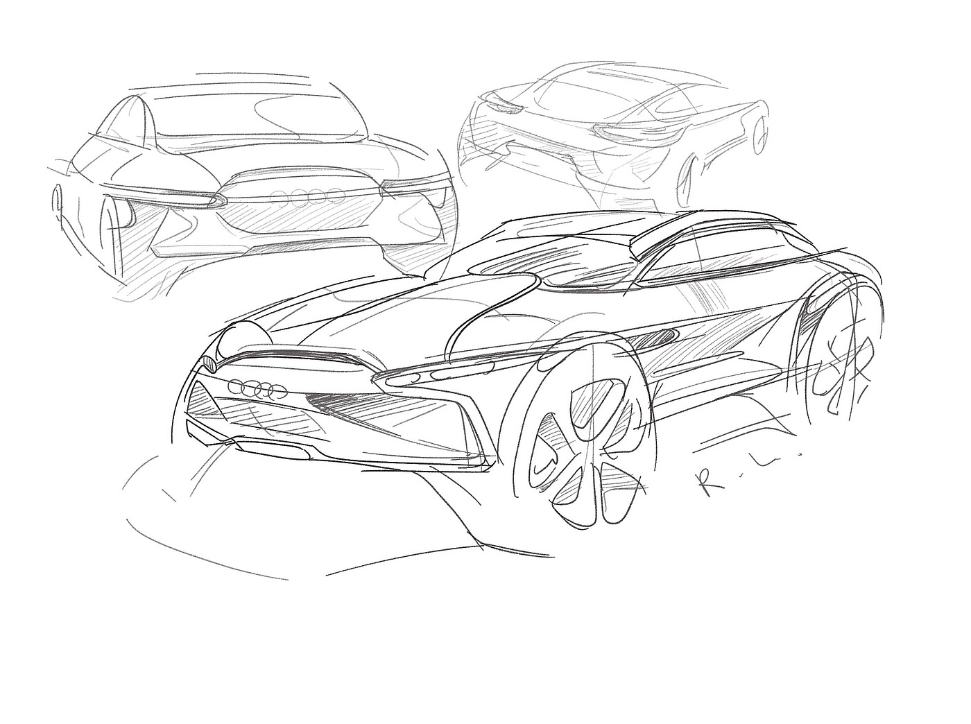 Ubee ，Hand drawn，product design，automobile，Line，sai ，