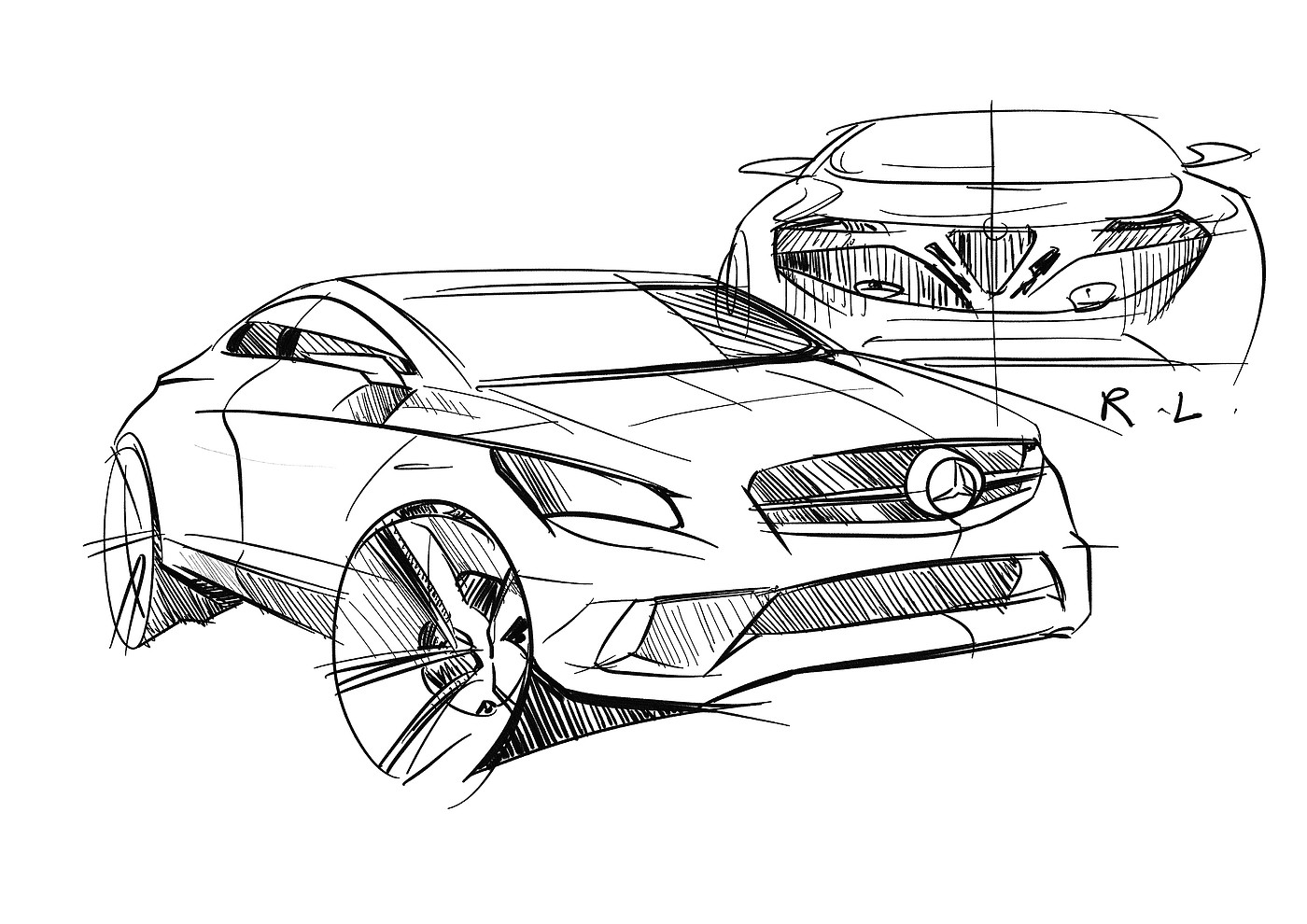 Ubee ，Hand drawn，product design，automobile，Line，sai ，