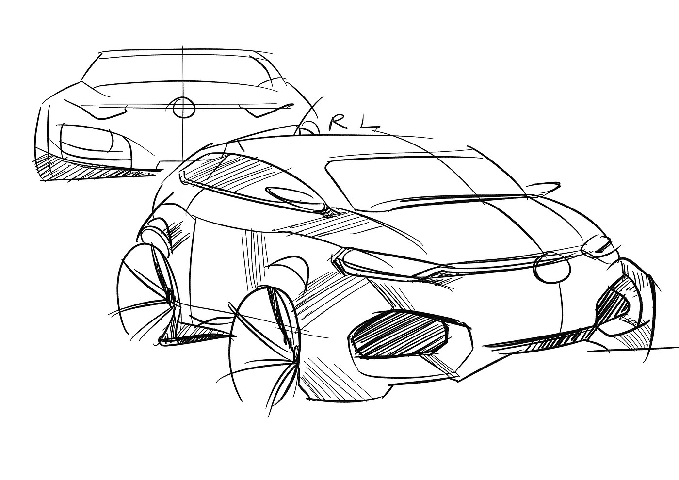 Ubee ，Hand drawn，product design，automobile，Line，sai ，