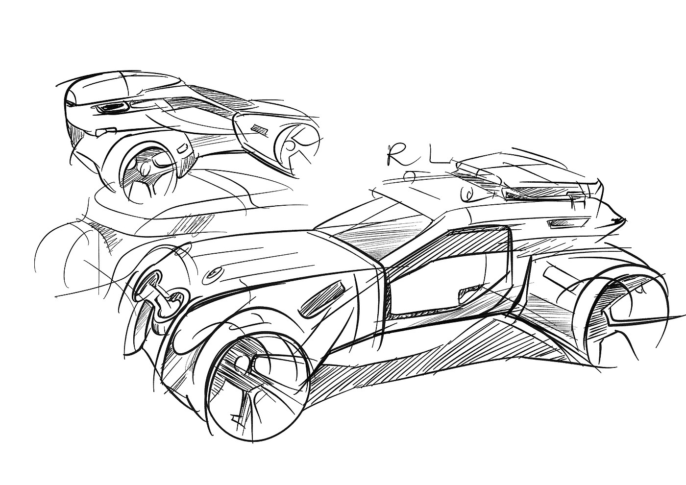 Ubee ，Hand drawn，product design，automobile，Line，sai ，