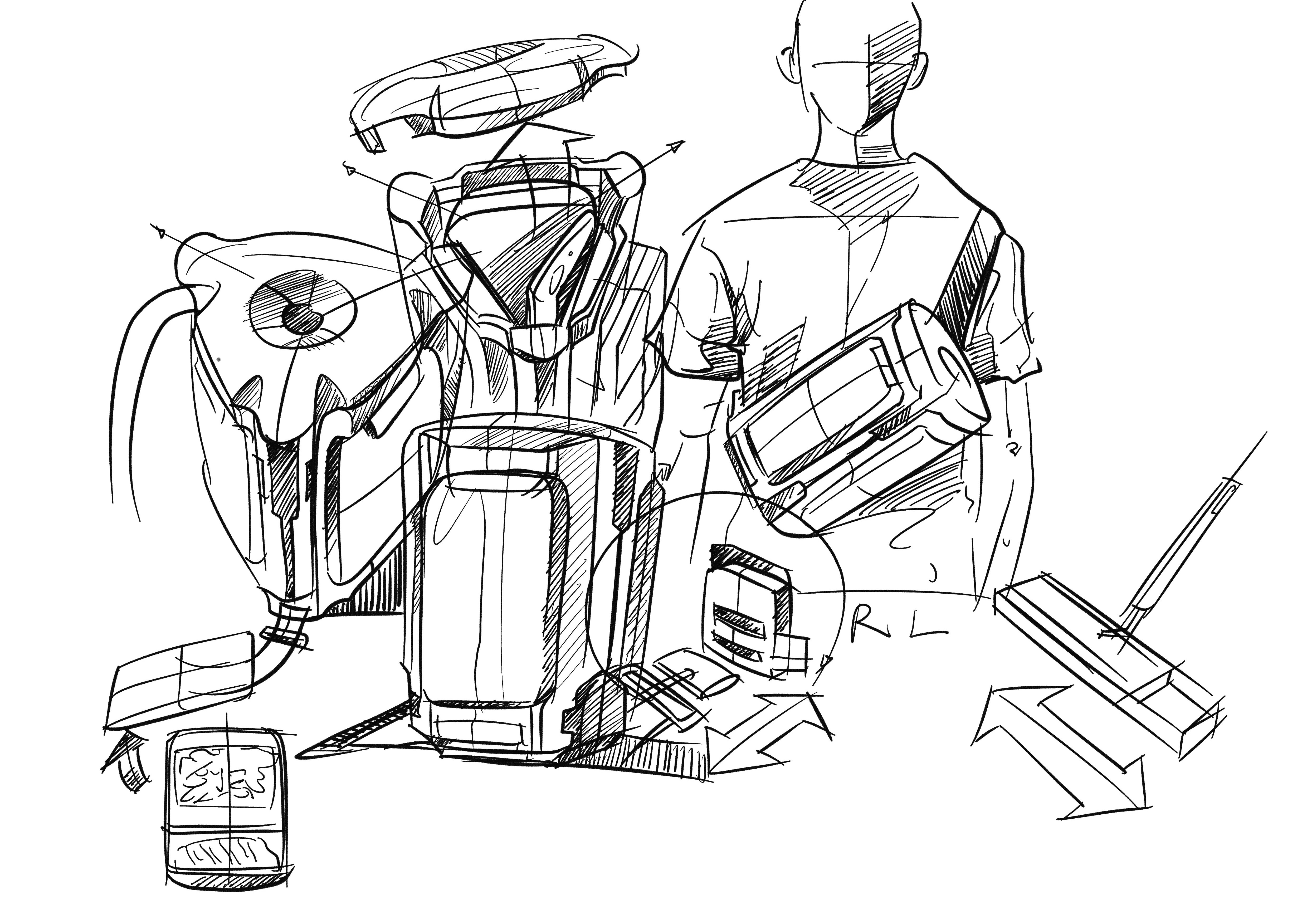 Ubee ，Hand drawn，product design，automobile，Line，sai ，