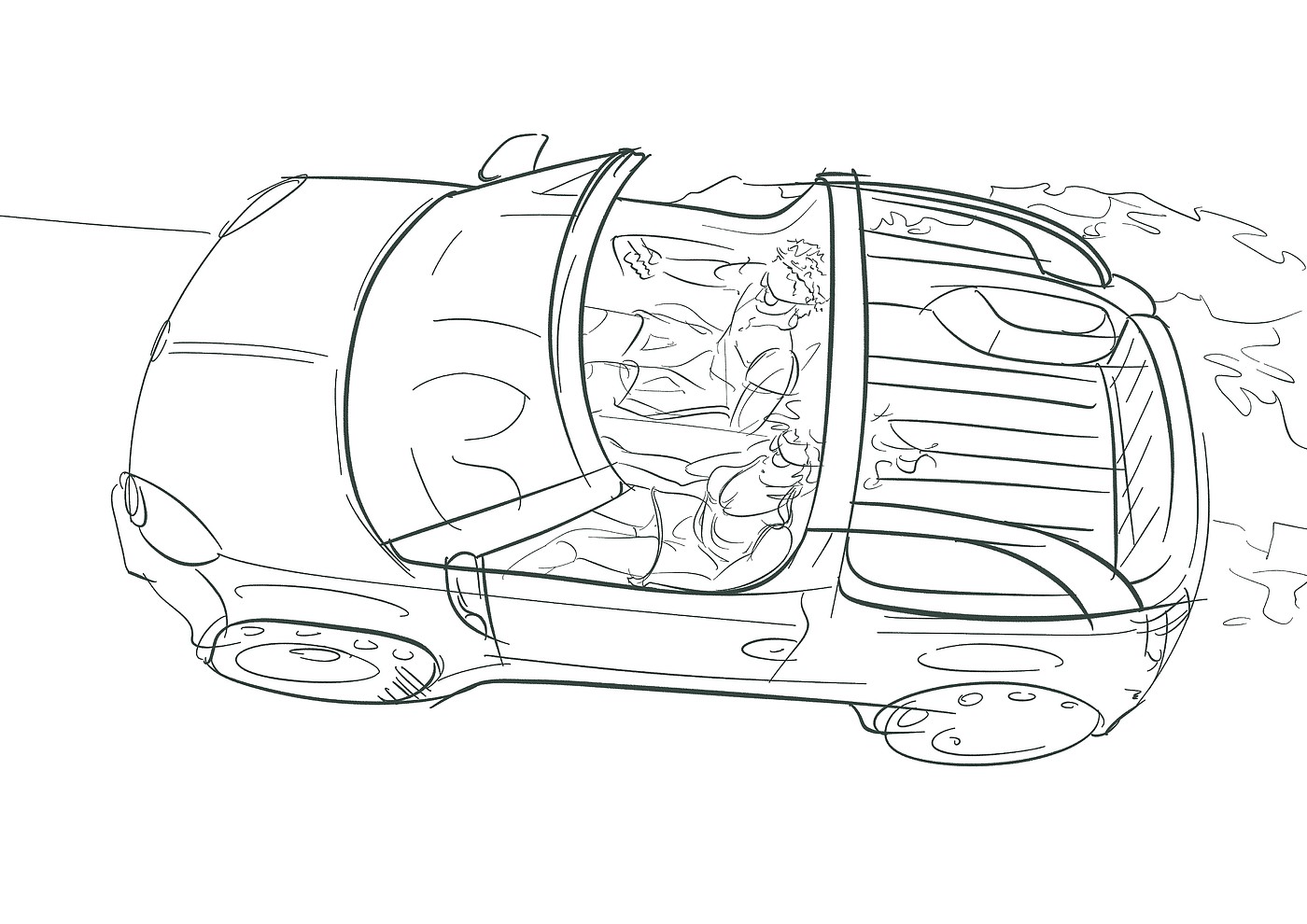 Ubee ，Hand drawn，product design，automobile，Line，sai ，