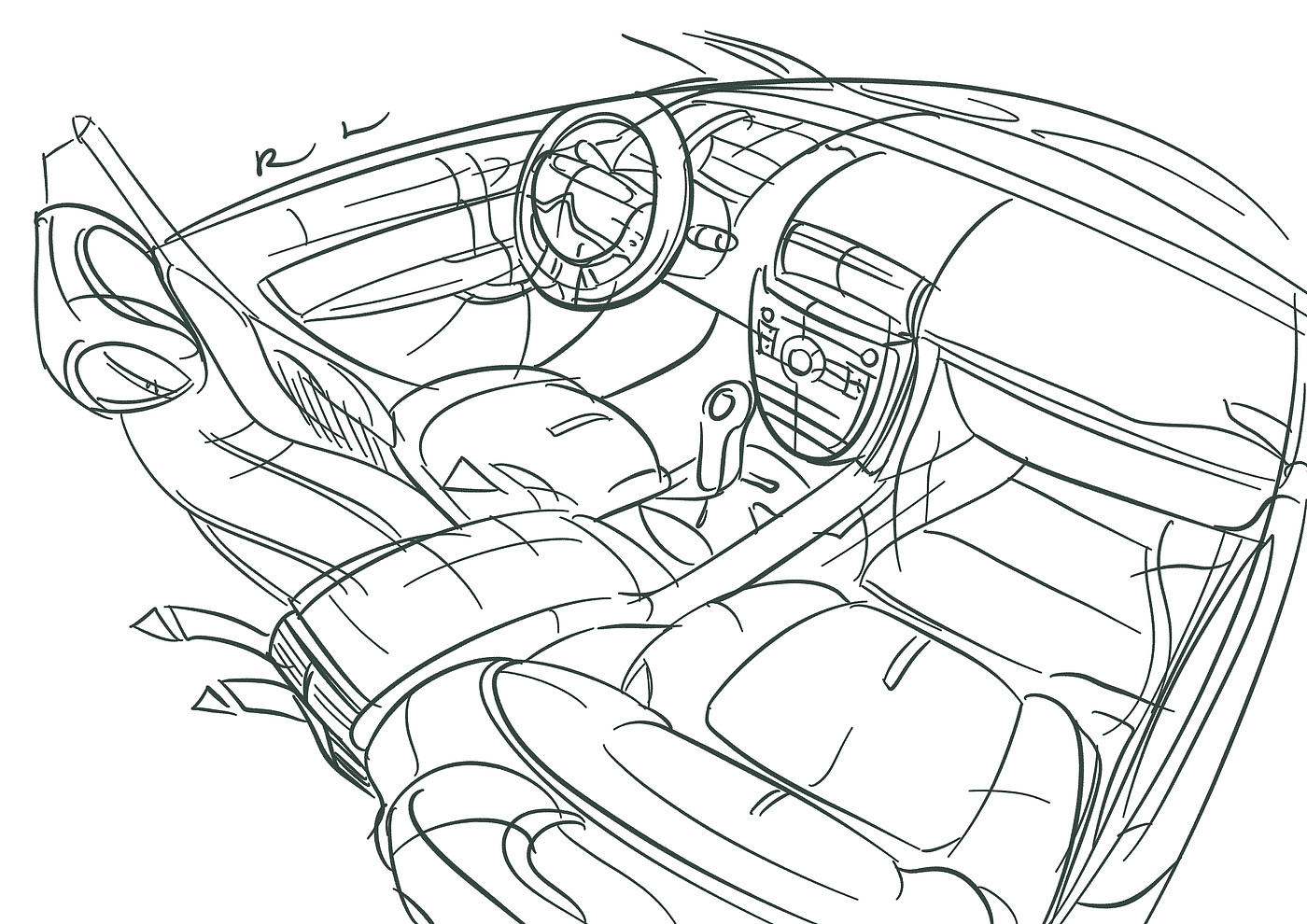 Ubee ，Hand drawn，product design，automobile，Line，sai ，