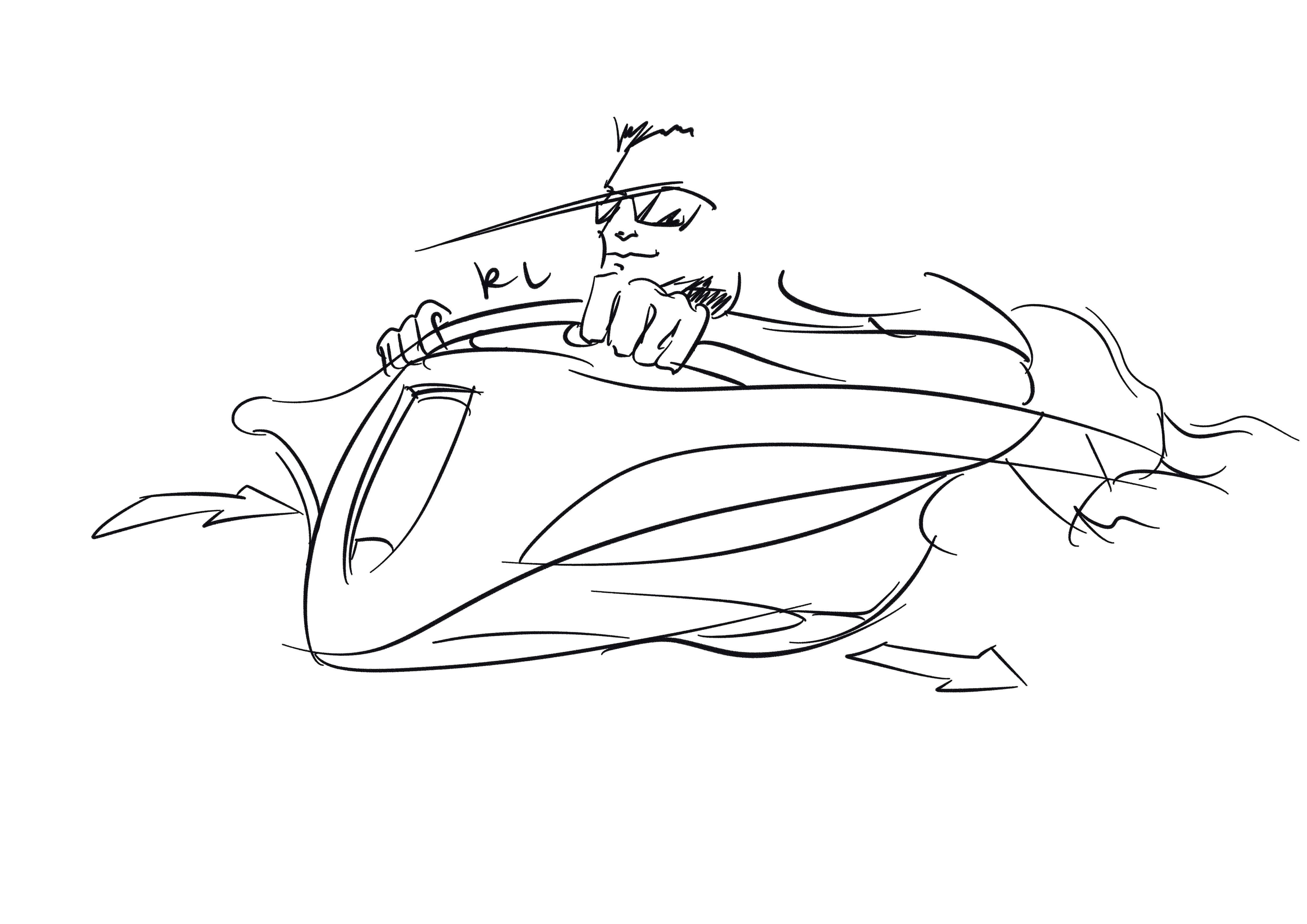 Ubee ，Hand drawn，product design，automobile，Line，sai ，