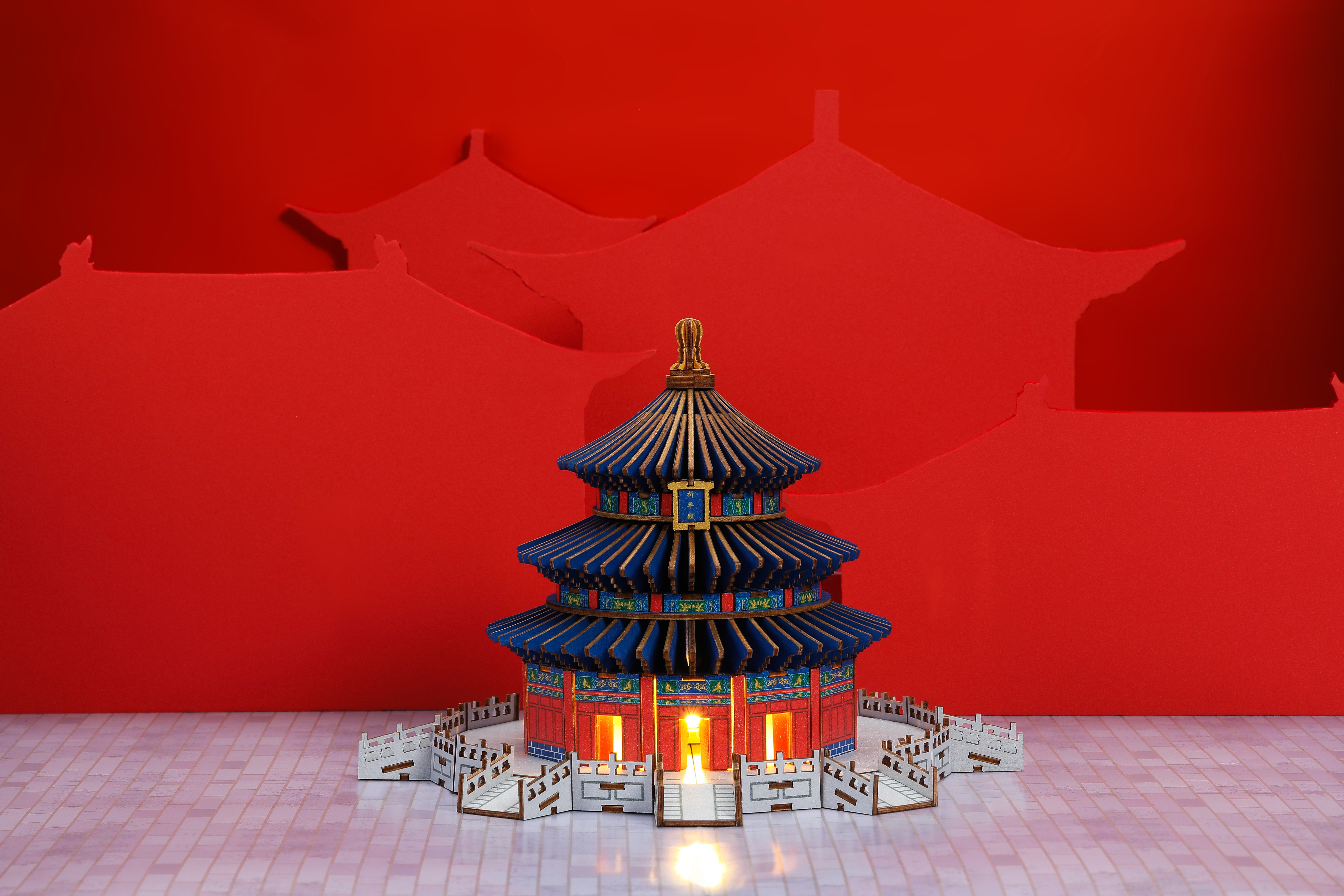 Wooden Puzzle，Toys，gift，Architecture，Model，