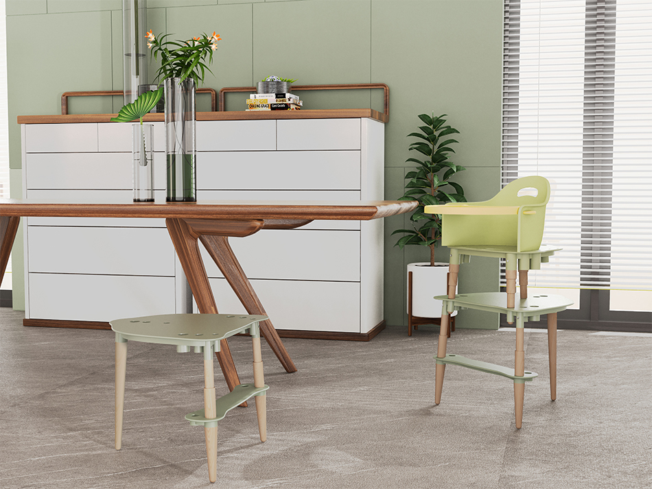 Graduation exhibition，School of design and art, China Academy of Fine Arts，High chair ，Bamboo shoot ladder type，