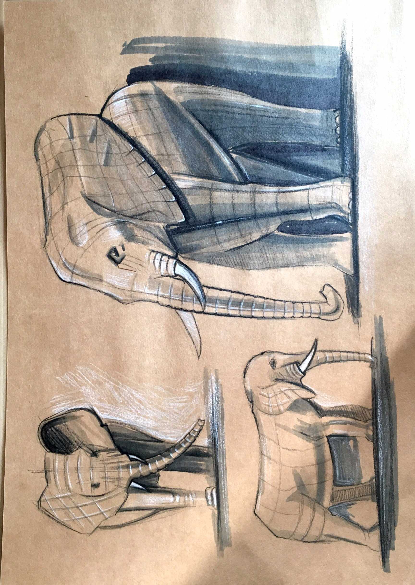 Hand drawn industrial design，