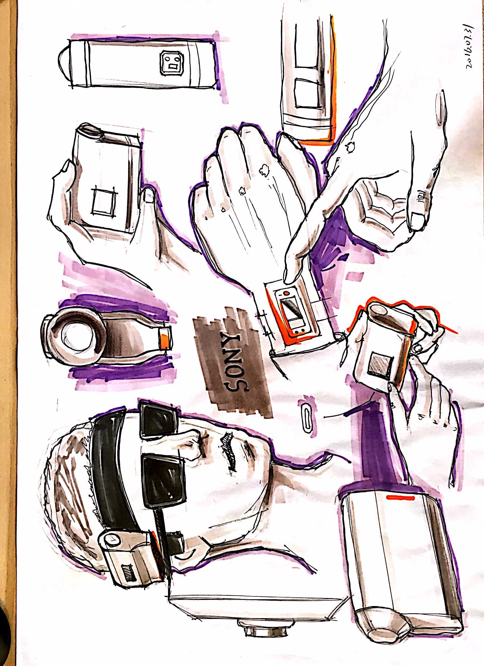 Hand drawn industrial design，