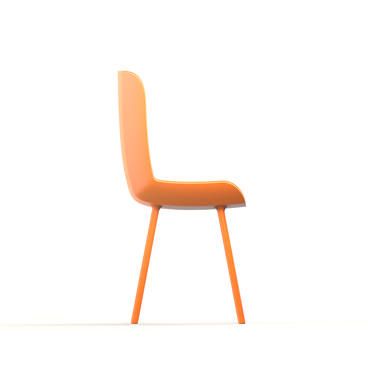 椅子，橙色，简约，