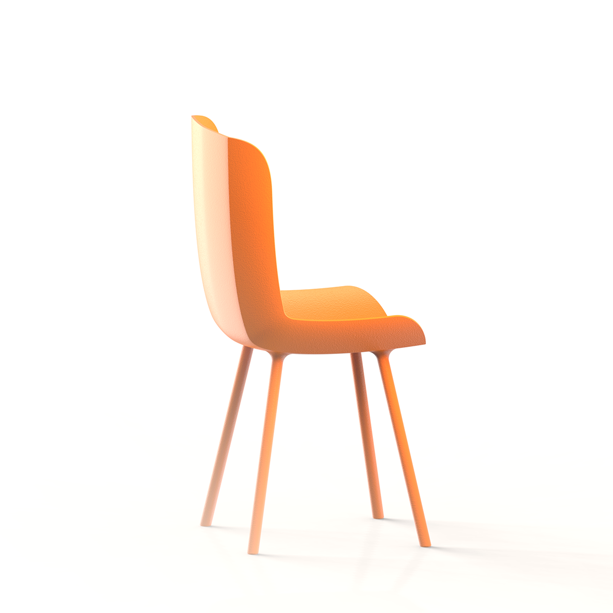 chair，orange，Simplicity，