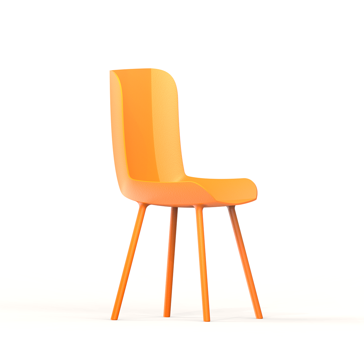 chair，orange，Simplicity，