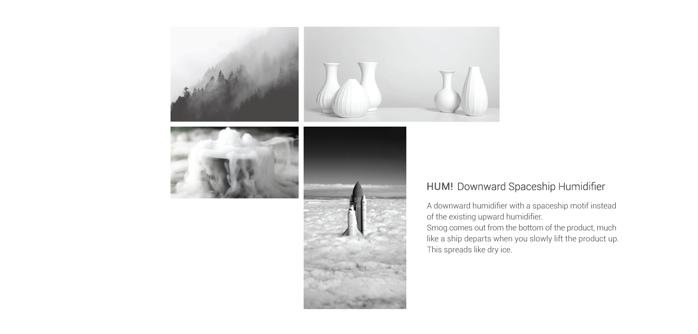 Humidifier，spacecraft，reverse geometry ，light，visualization，