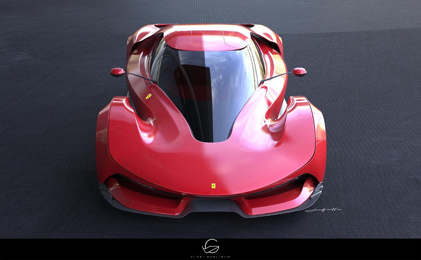 Ferrari，Sports car，gules，Render，