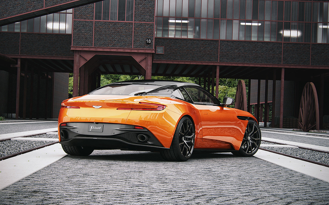 Sports car，orange，cgi，Aston Martin，Photography，