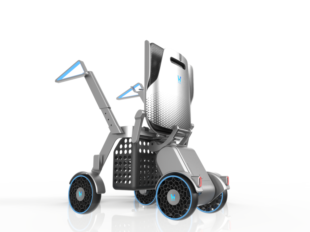 Graduation exhibition，School of design and art, China Academy of Fine Arts，Integrated folding，Electric wheelchair，Sensing，