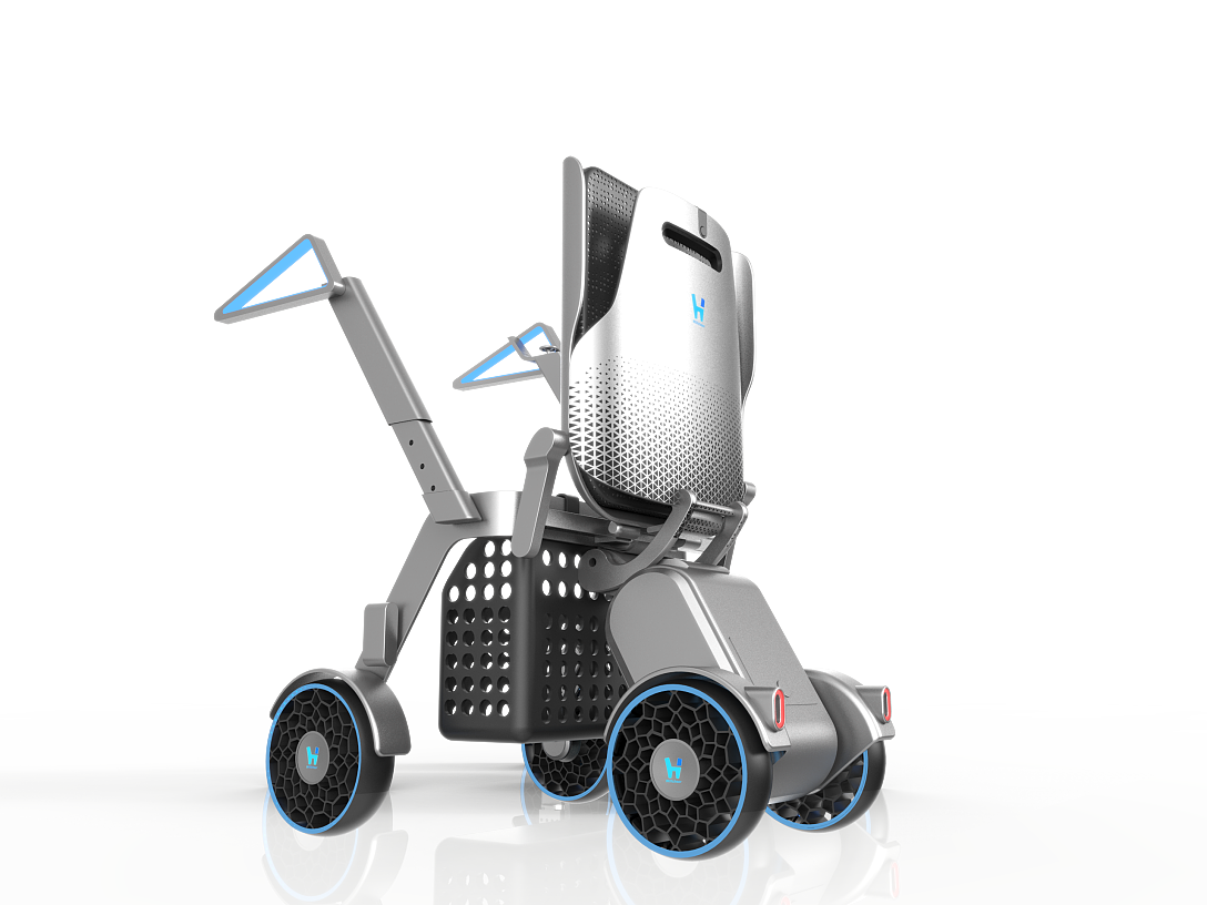 Graduation exhibition，School of design and art, China Academy of Fine Arts，Integrated folding，Electric wheelchair，Sensing，