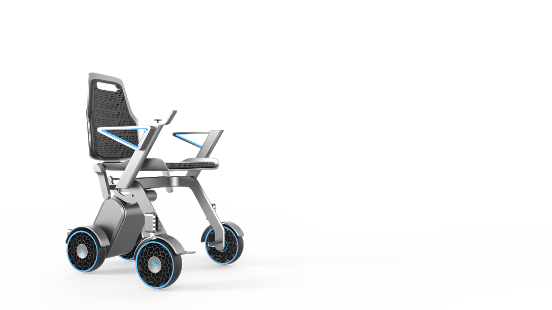 Graduation exhibition，School of design and art, China Academy of Fine Arts，Integrated folding，Electric wheelchair，Sensing，