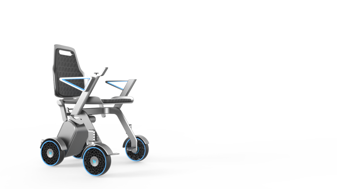 Graduation exhibition，School of design and art, China Academy of Fine Arts，Integrated folding，Electric wheelchair，Sensing，