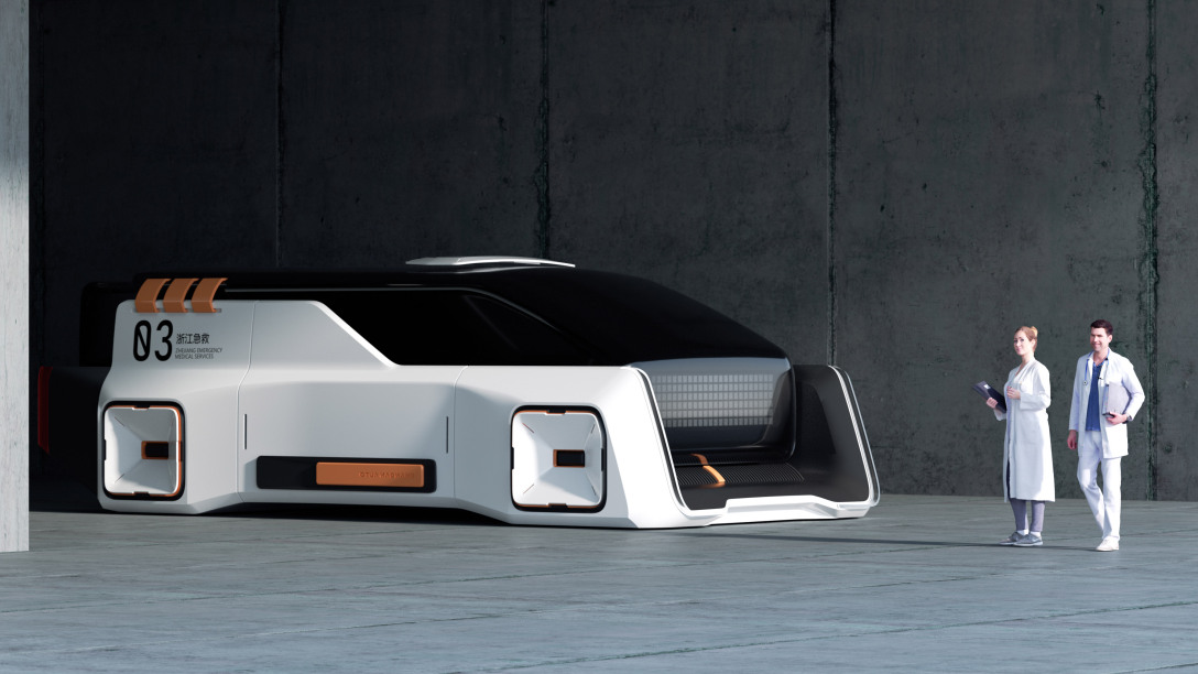 Graduation exhibition，School of design and art, China Academy of Fine Arts，Medical rescue vehicle，Medical cabin，