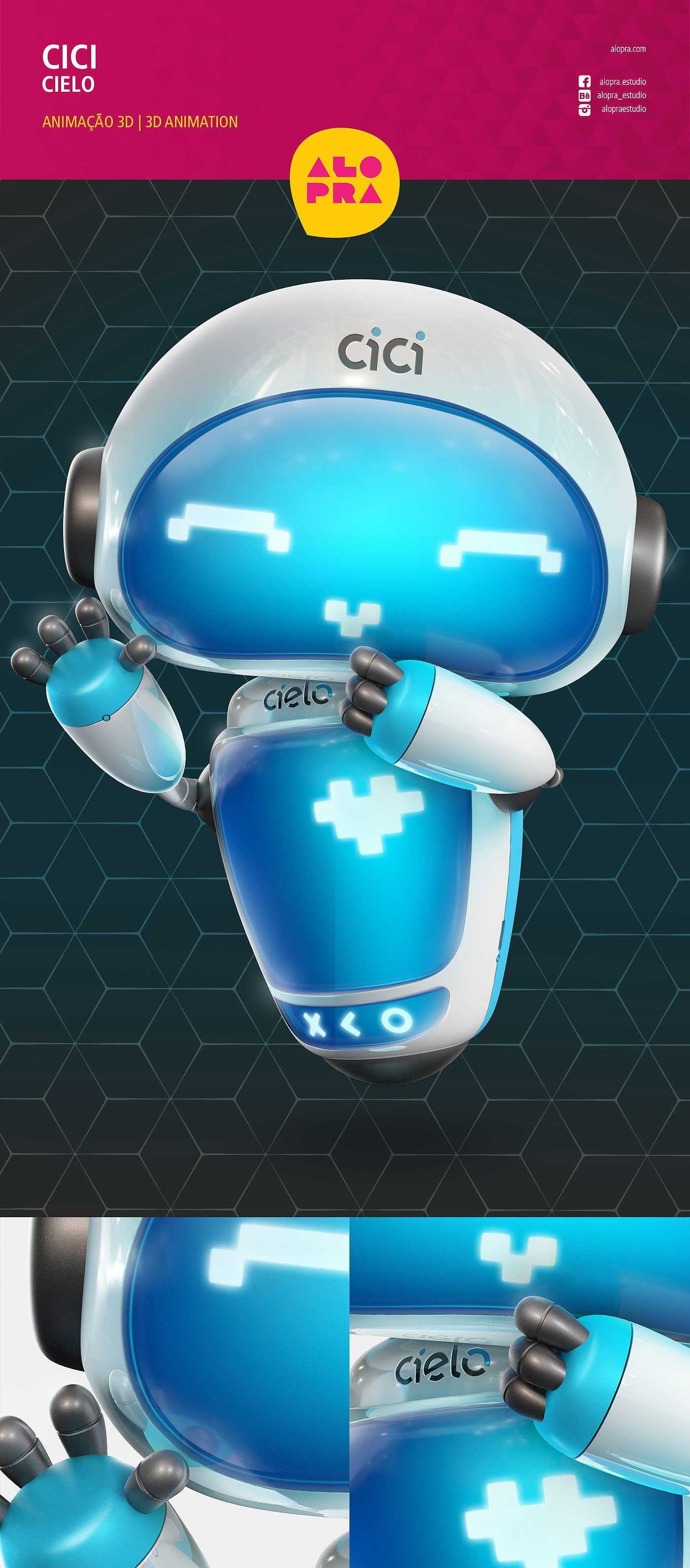 robot，animation，3d，blue，