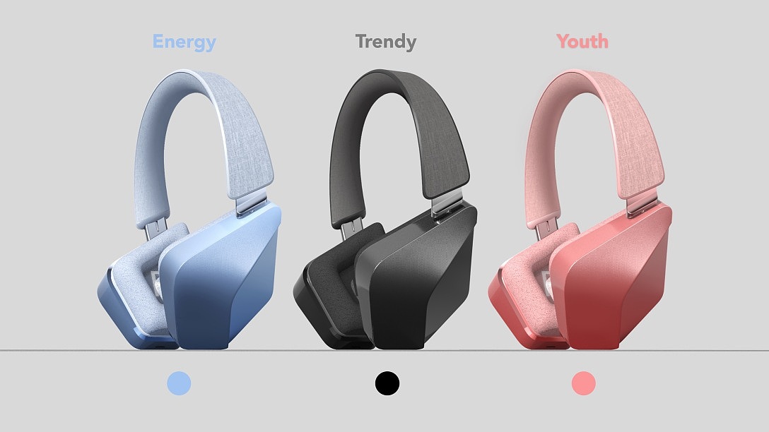Graduation exhibition，School of design and art, China Academy of Fine Arts，headset，Fashionable and concise，Passionate yearning，