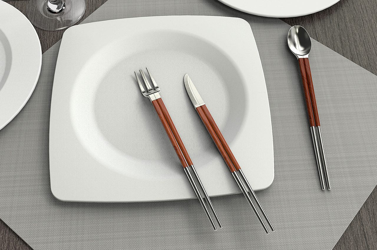 tableware，chopsticks，knife，Fork，Spoon，wooden ，
