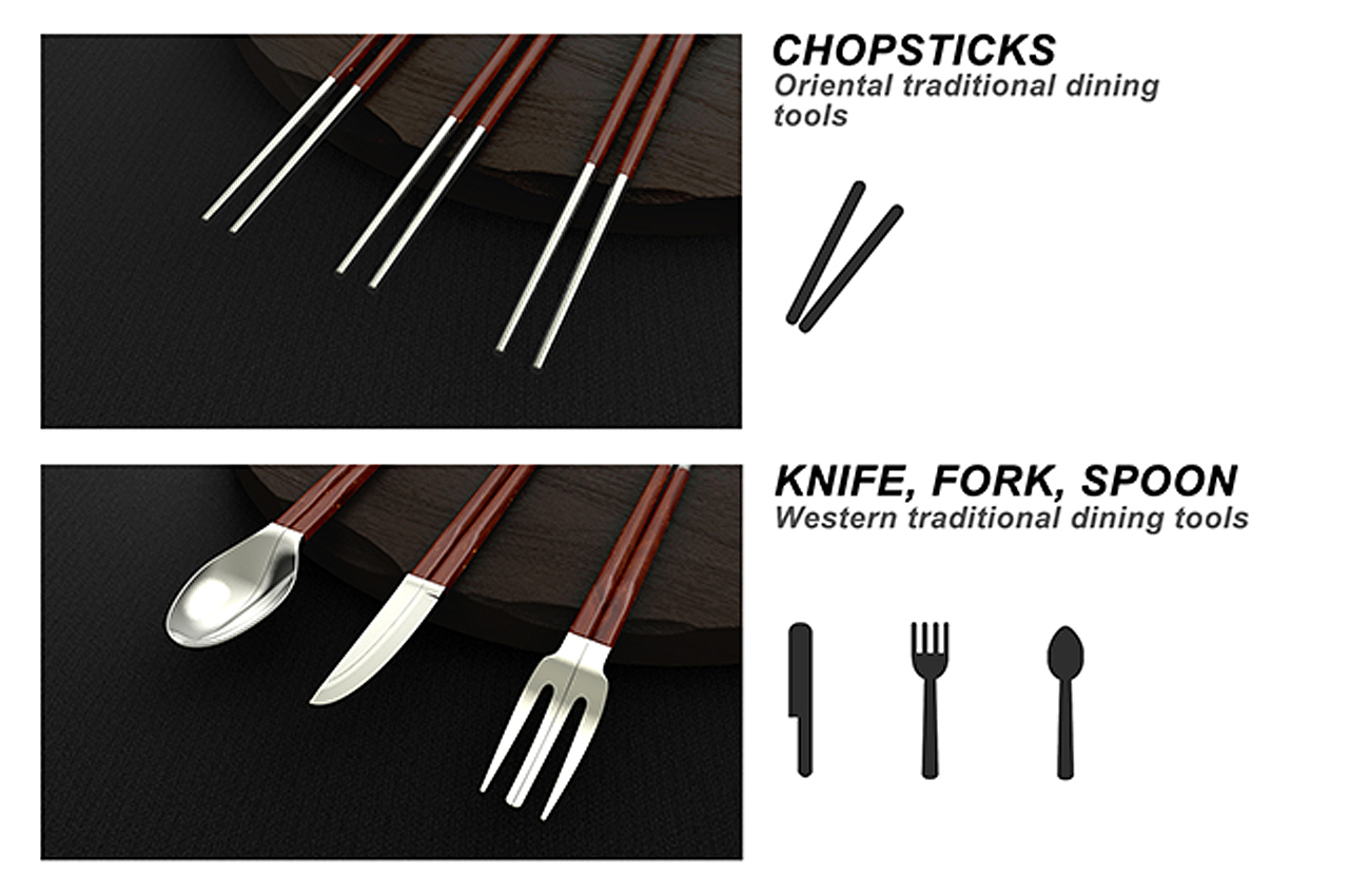 餐具，筷子，刀，叉子，勺子，木制，