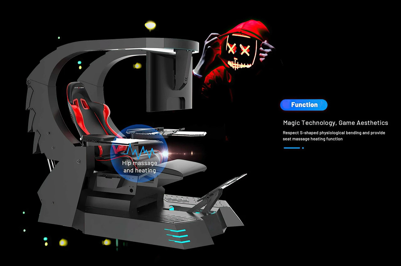 chair，workstation，speaker，comfortable，