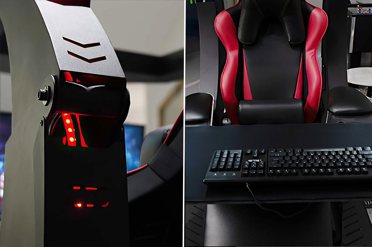 chair，workstation，speaker，comfortable，