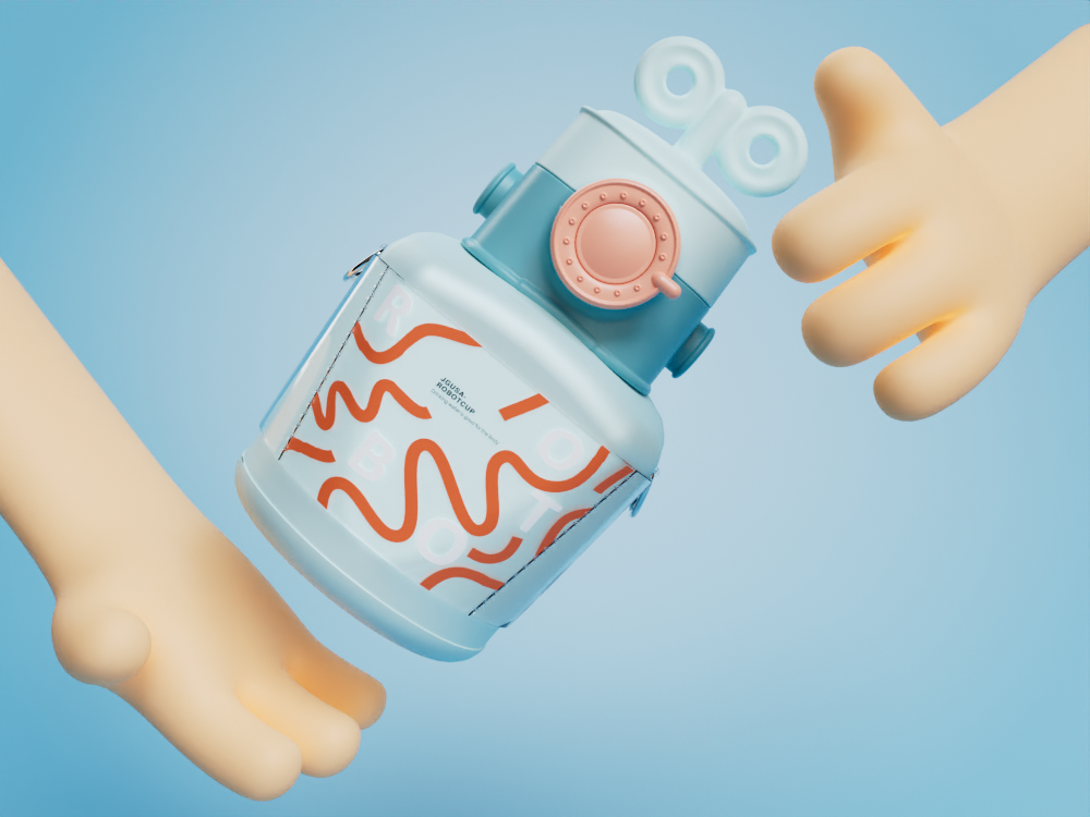 BLENDER，Mother and baby，Render，Cartoon，