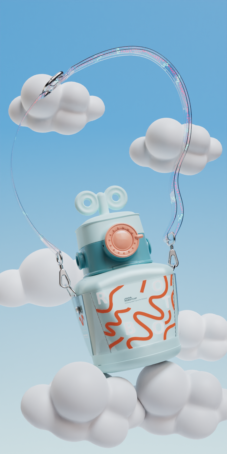 BLENDER，Mother and baby，Render，Cartoon，