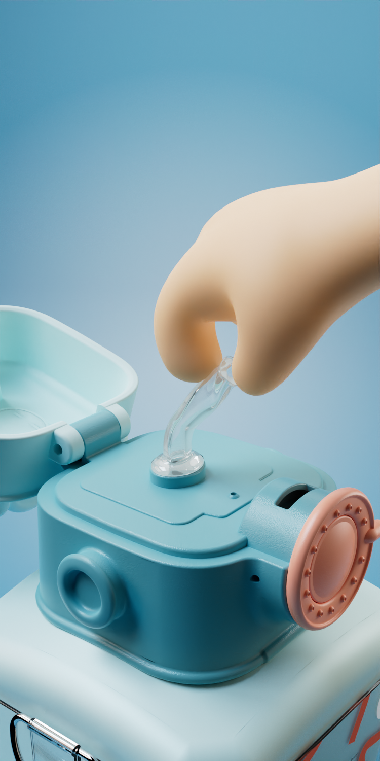 BLENDER，Mother and baby，Render，Cartoon，