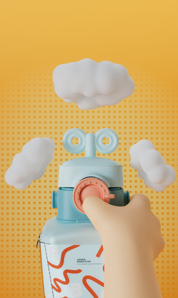 BLENDER，Mother and baby，Render，Cartoon，