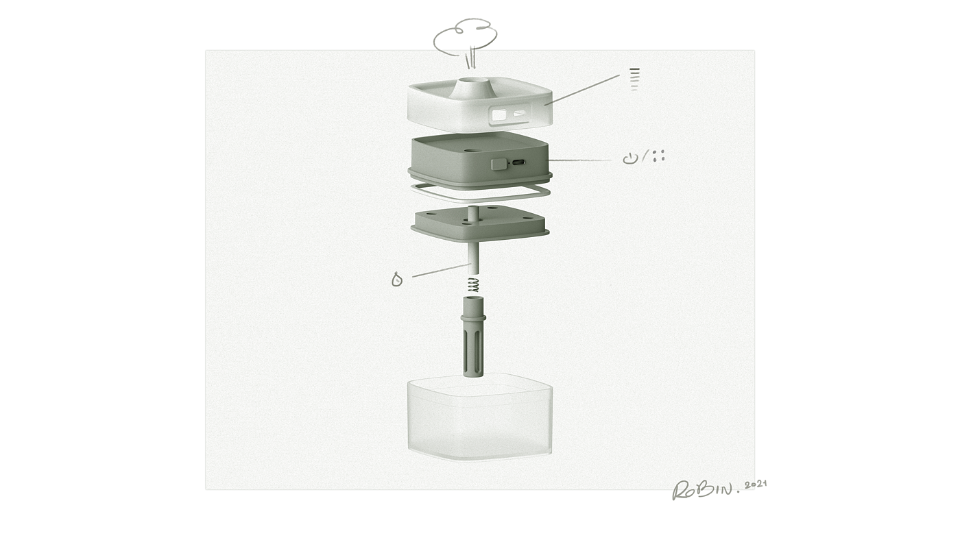 concept，practice，Humidifier，like a breath of fresh air，small home appliances，Rendering exercise，