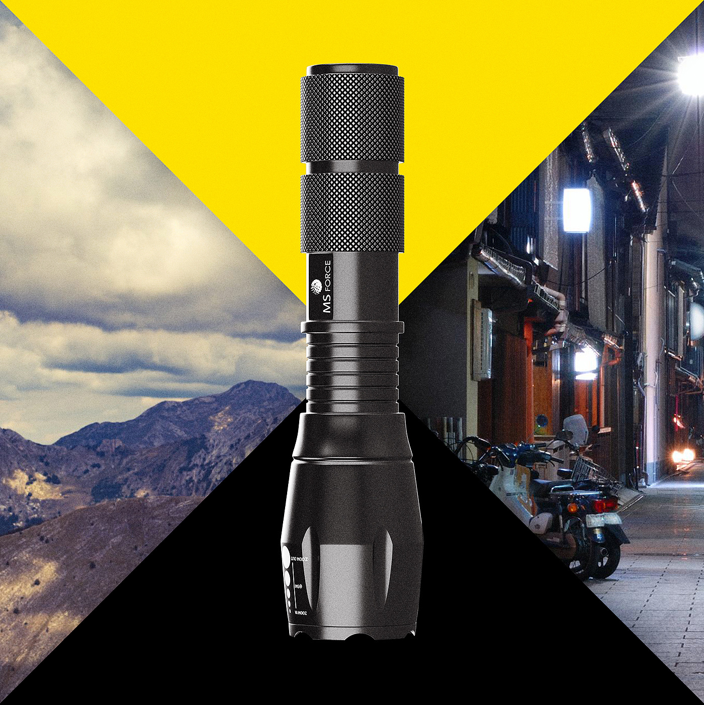 Flashlight，Pistol，military，grim，