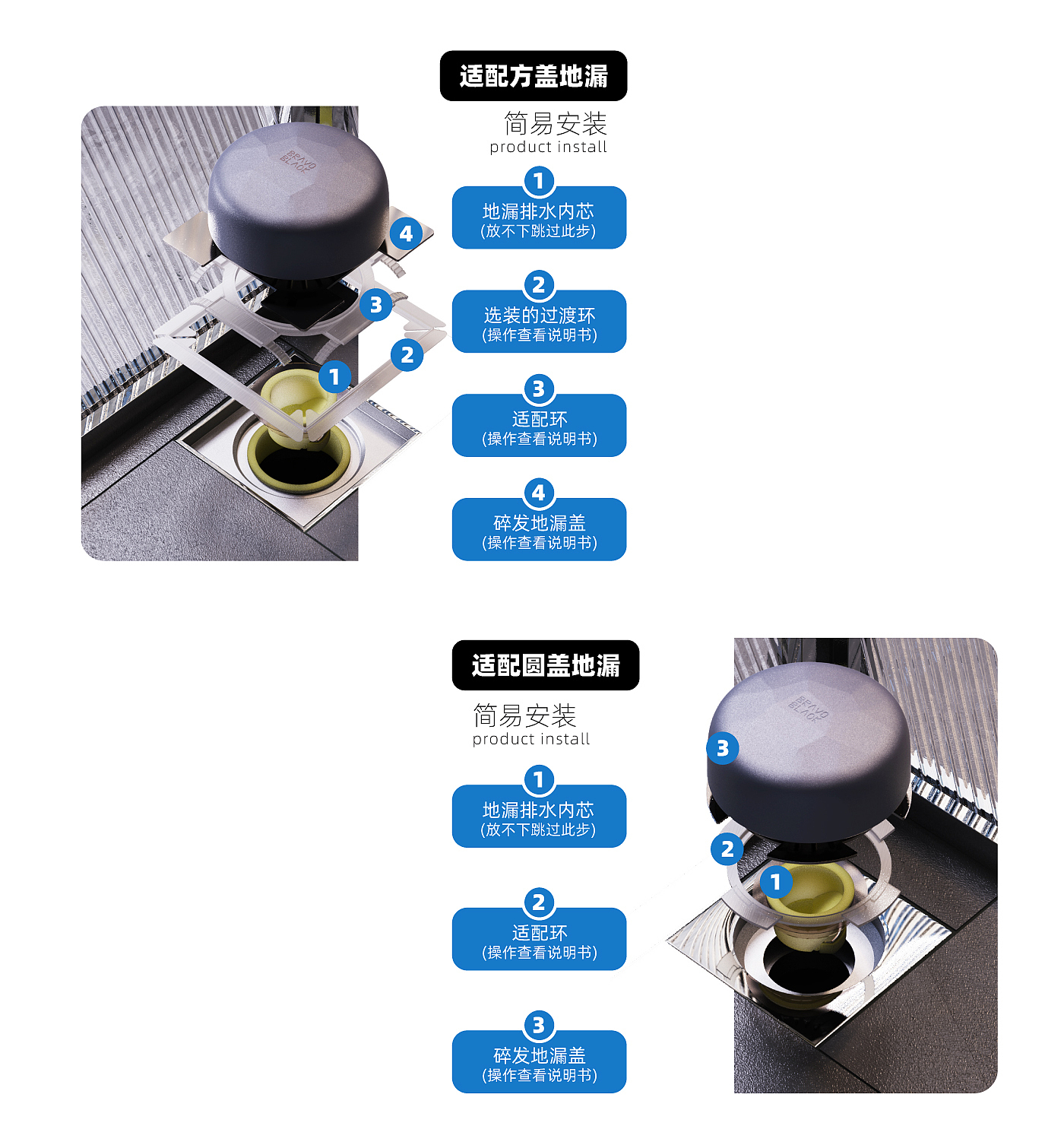 the floor drain，innovate，concise，Kitchen and bathroom design，Hardware design，Home design，Bionics Design ，Texture design，