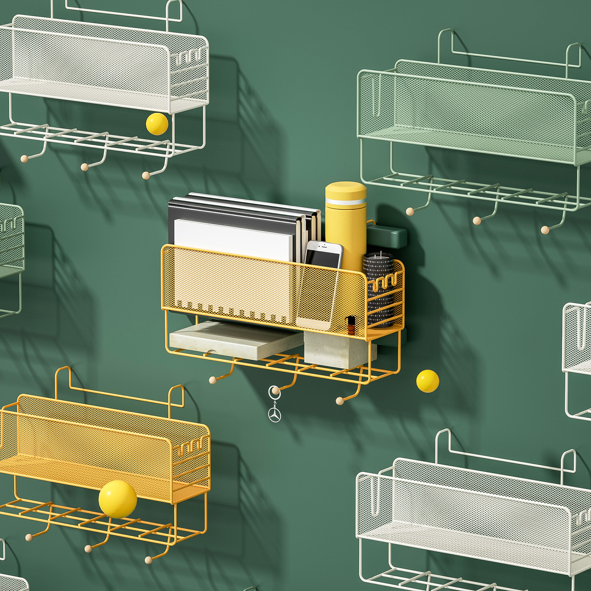 Multifunctional bedside hanging basket，