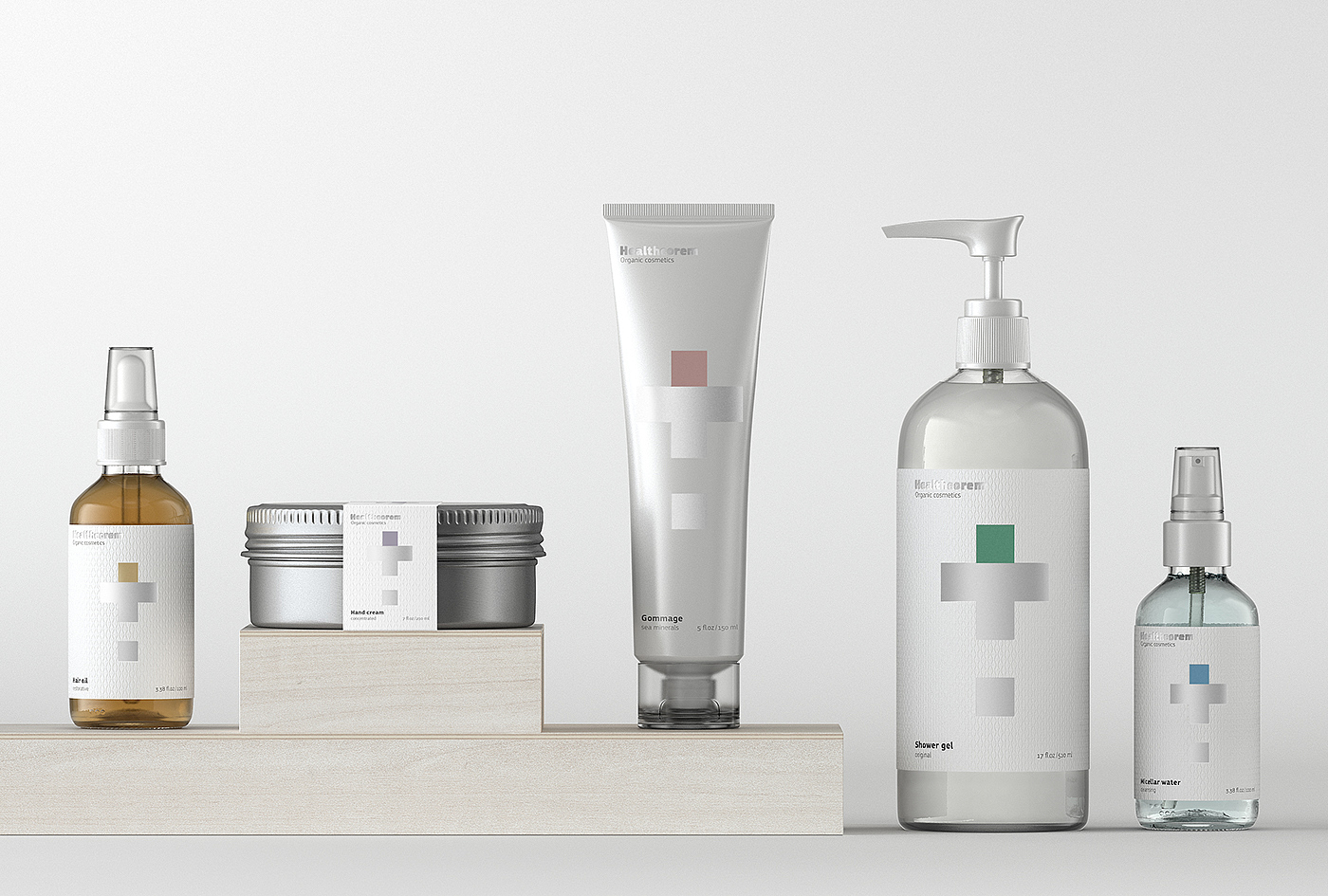 Minimalist design ，skin care products，packing design，a gentle wind，