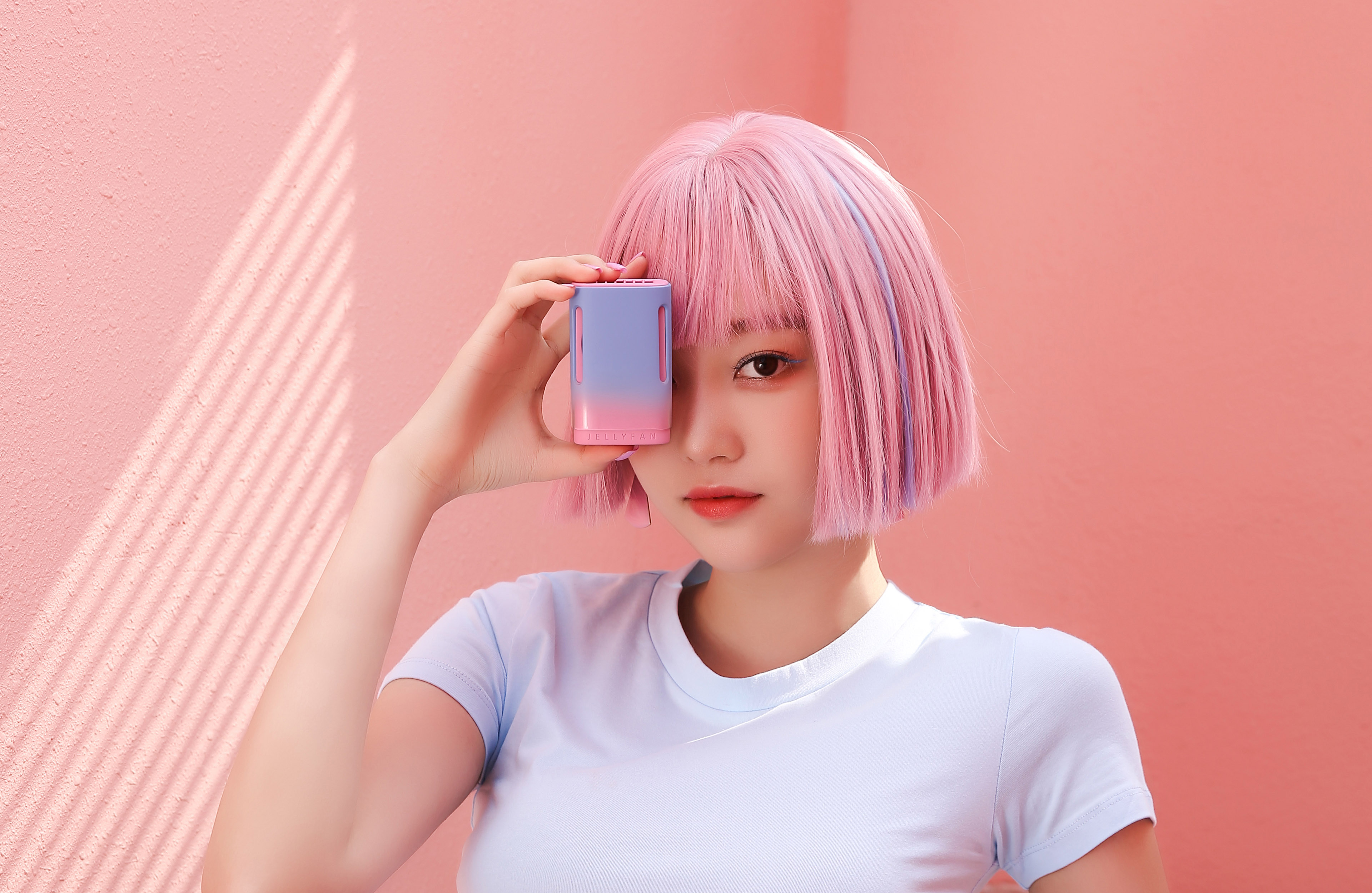 Fan，Jelly color，Gradual change，trend，Portable，