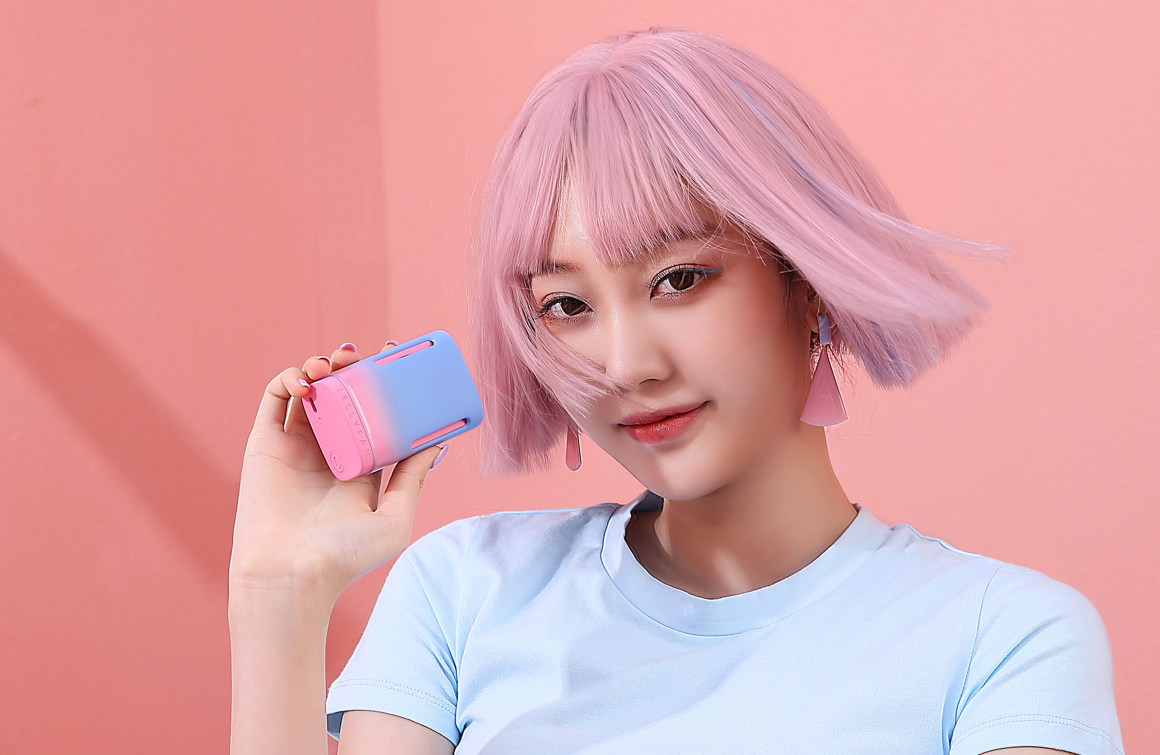 Fan，Jelly color，Gradual change，trend，Portable，