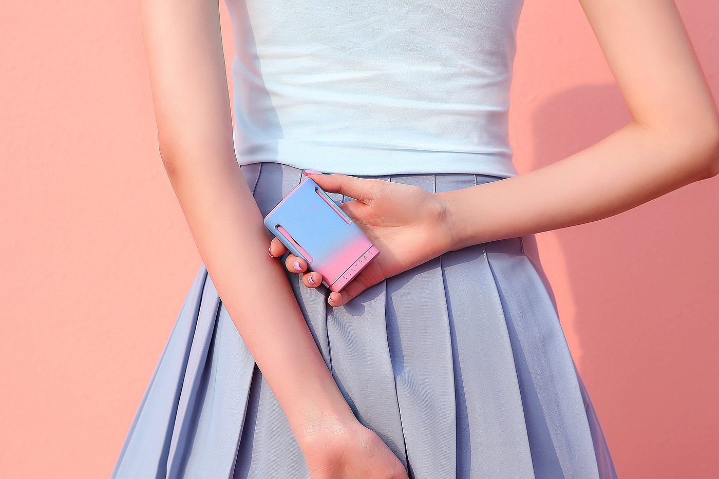 Fan，Jelly color，Gradual change，trend，Portable，