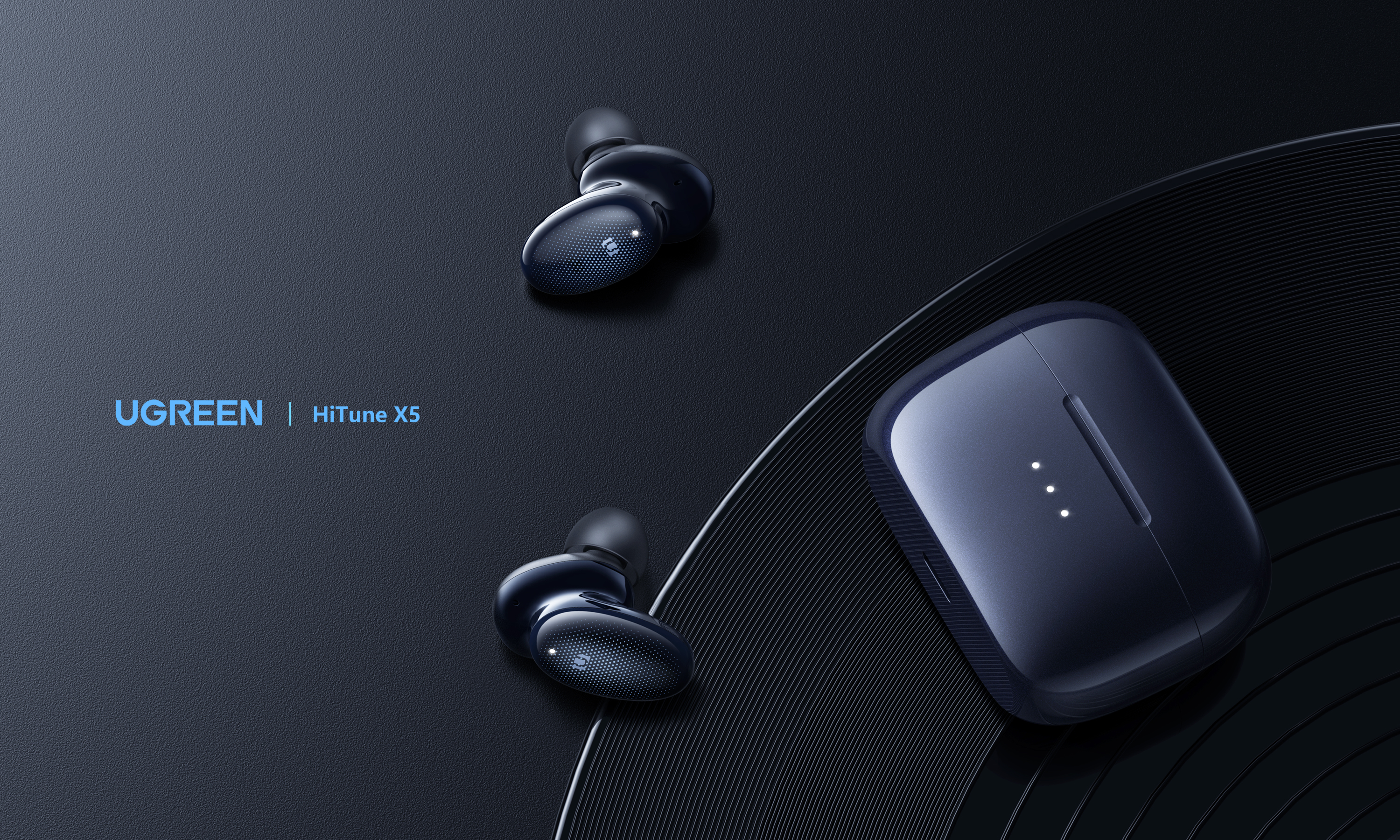 Green couplet，Product rendering，Keyshot rendering，tws，headset，