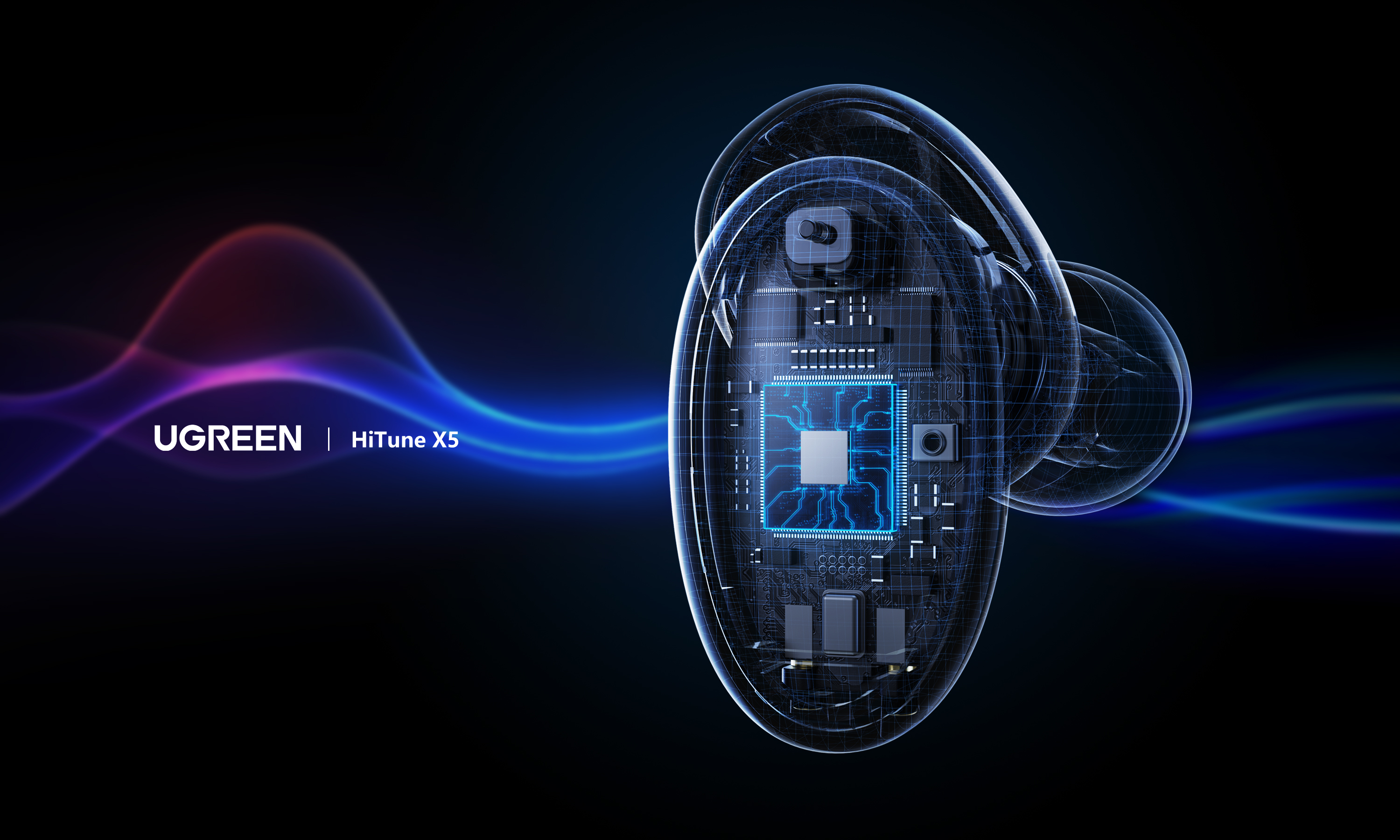 Green couplet，Product rendering，Keyshot rendering，tws，headset，