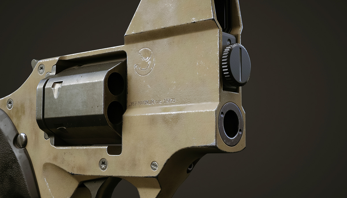 Pistol，military，Revolver，Rhinoceros modeling，