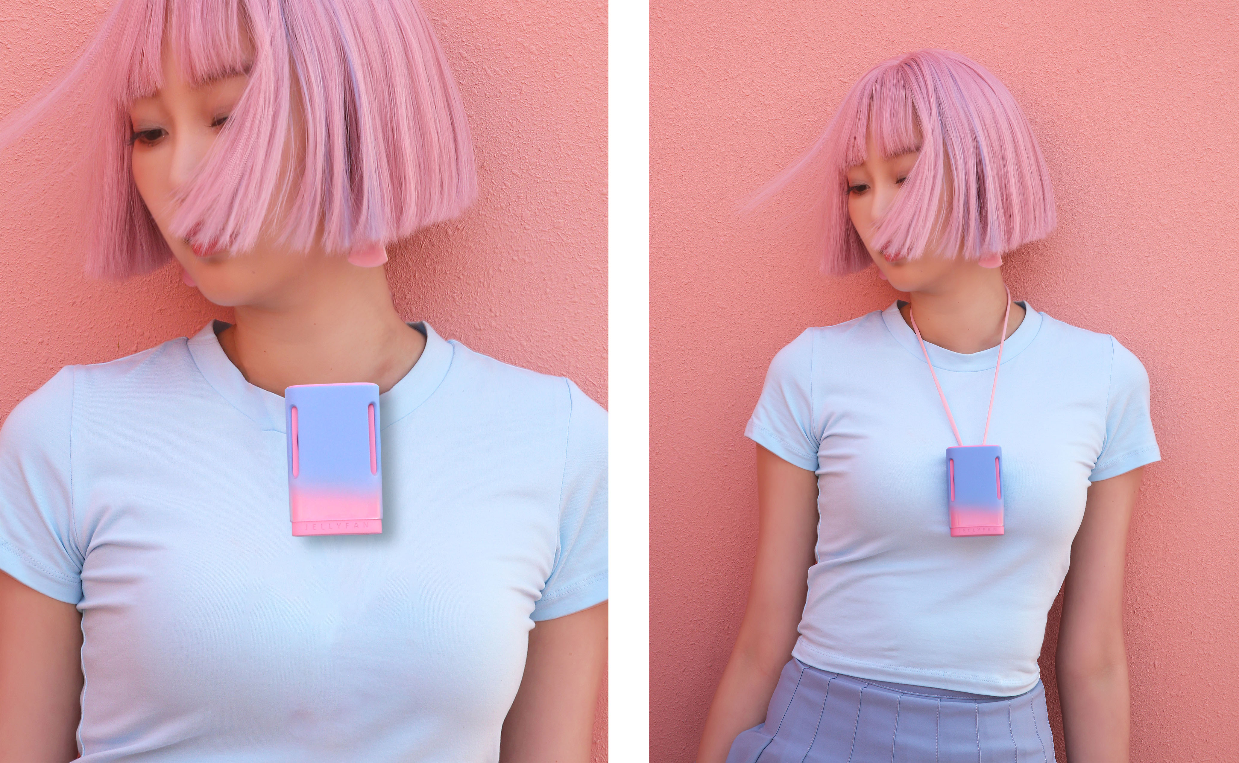 Fan，Jelly color，Gradual change，trend，Portable，