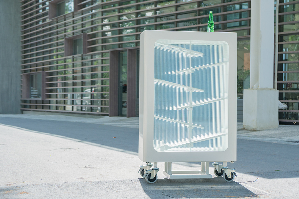 Glass，Recycle bin，sustainable，Guangjing，Modern aesthetics，