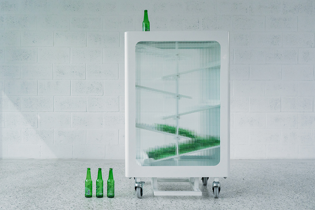 Glass，Recycle bin，sustainable，Guangjing，Modern aesthetics，