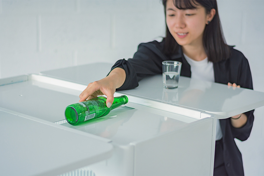 Glass，Recycle bin，sustainable，Guangjing，Modern aesthetics，