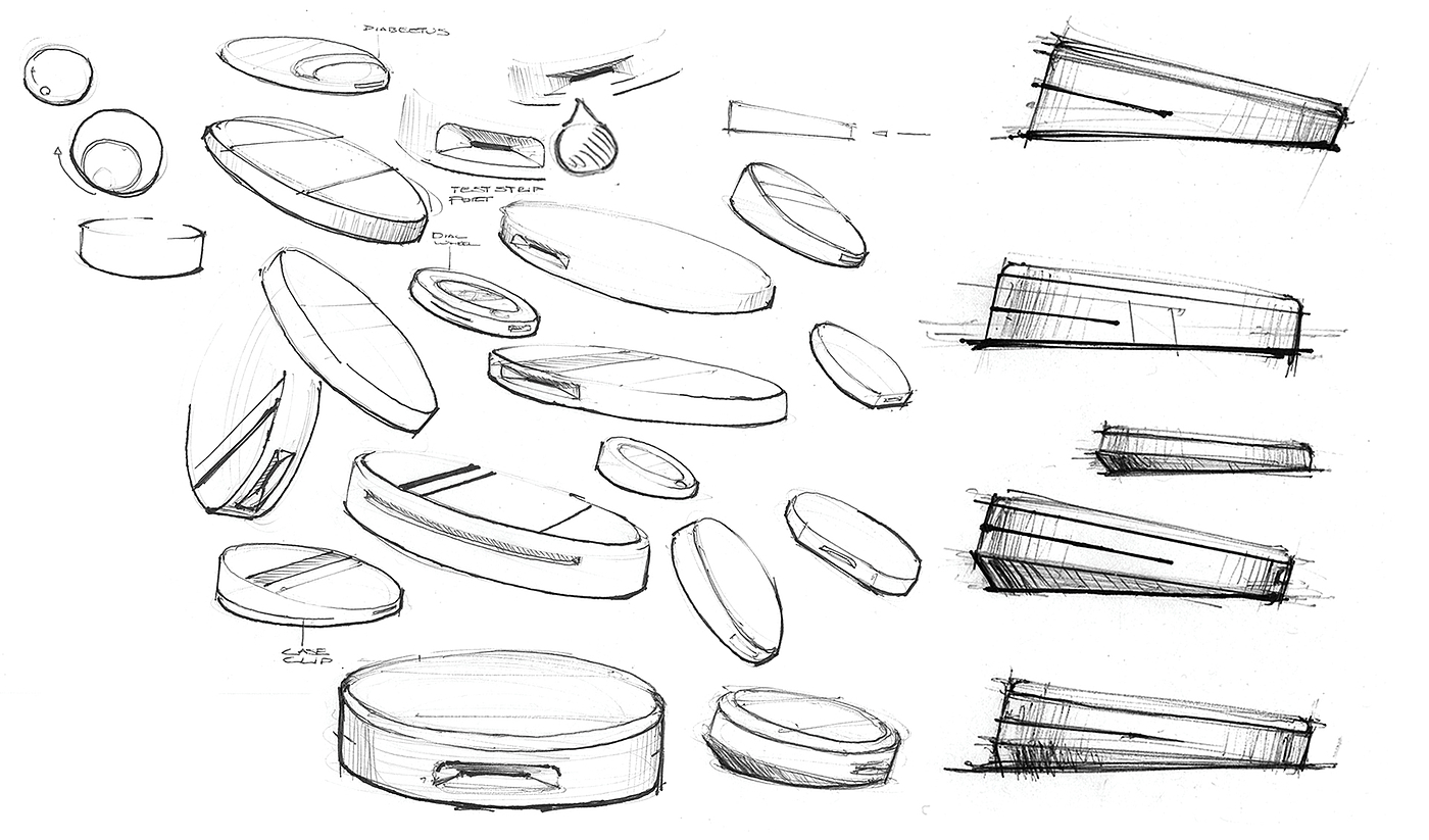 industrial design，Minimalist design ，electronic product，healthy，Measure blood glucose，