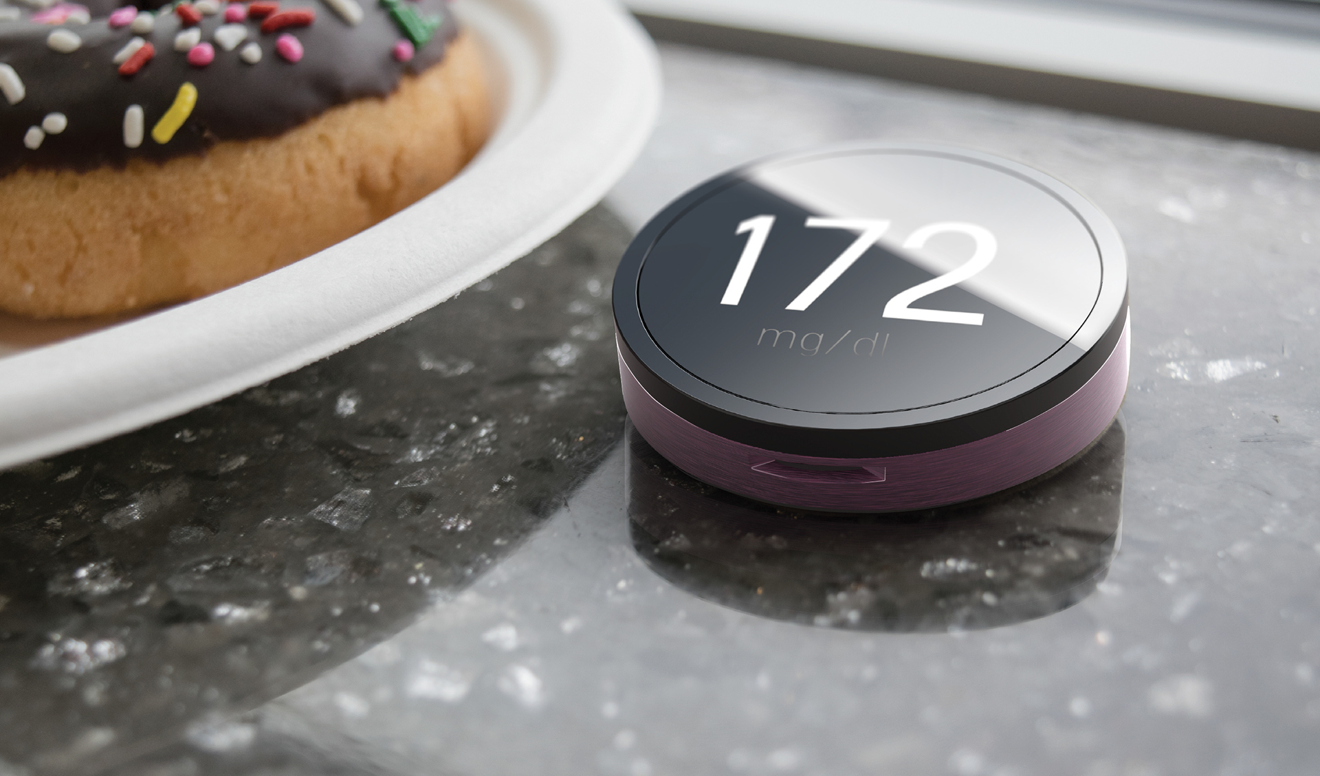 industrial design，Minimalist design ，electronic product，healthy，Measure blood glucose，